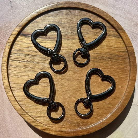 Black Heart Swivel Snap Hook