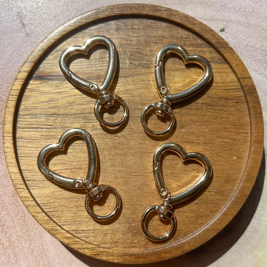 Rose Gold Heart Swivel Snap Hook