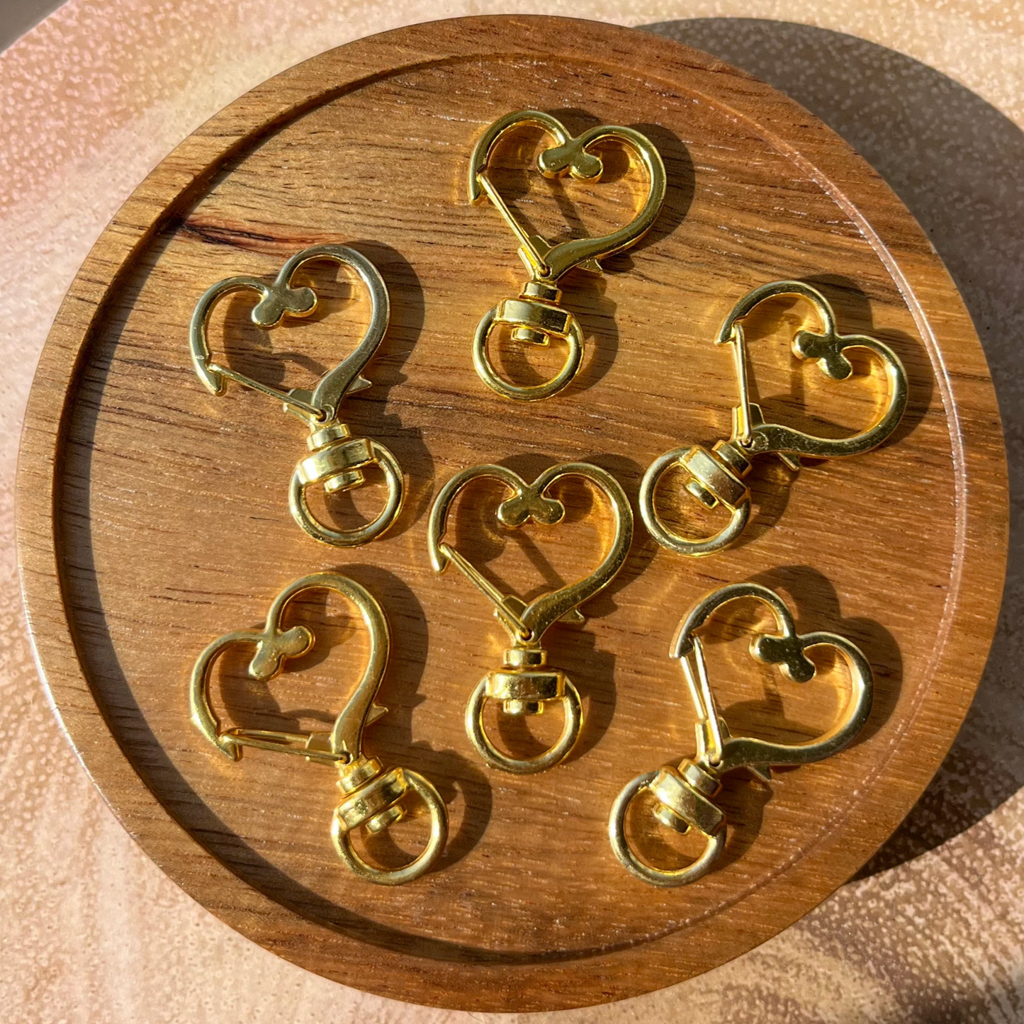 Gold Heart Swivel Clasp